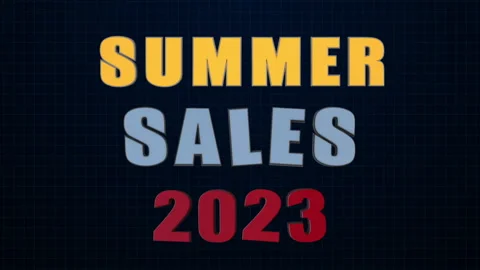 Summer Sales 2023 3D Text Animation Stock Footage 281642546