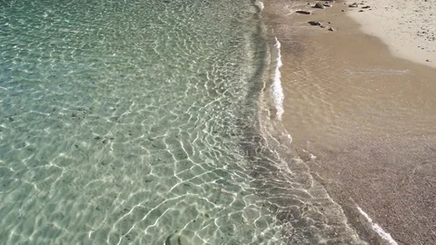 Summer sand beach sea waves holiday background Stock Footage 100676597