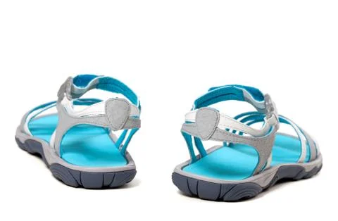 Summer sandals. Back view. Stock Photos