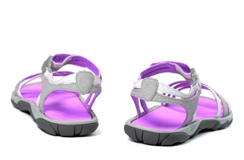 Summer sandals. Back view. Stock Photos