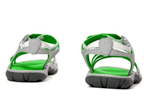 Summer sandals. Back view. Stock Photos