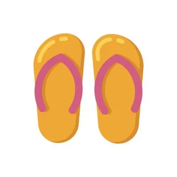 Summer sandals flat icon Stock Illustration