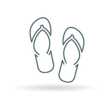 Summer sandals icon Stock Illustration