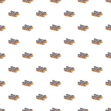 Summer sandals pattern creating seamless background design Stock Illustration