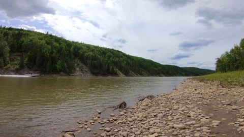Summer Scene Of Small Motor Speed Boat Cruising On Muddy Water River Stock Footage 156984707