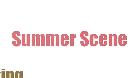 Summer Scene Wordcloud Animated Isolated On White Stock Footage 107244468
