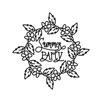 Summer Script Text Template Vector 스톡 일러스트