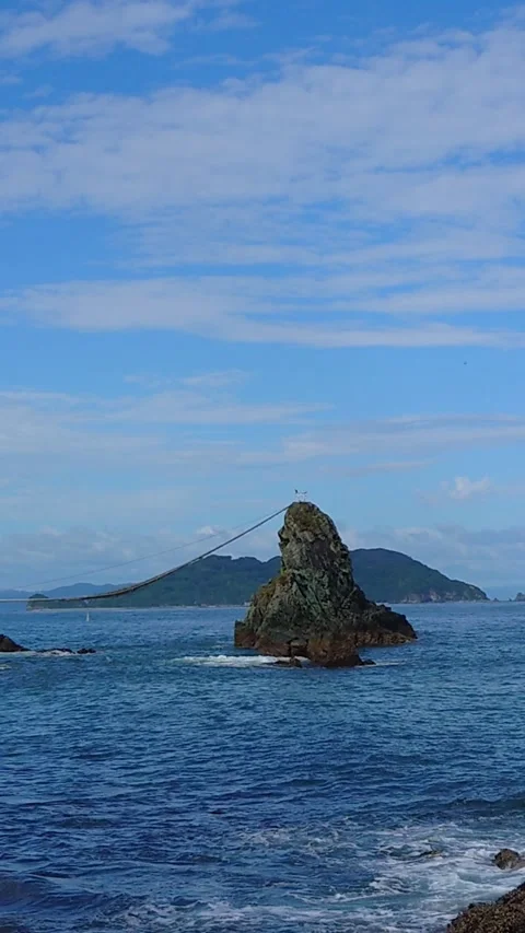 Summer sea and waves (Saganoseki, Oita City, Oita Prefecture) Stock Footage 338280968