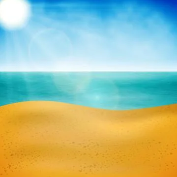 Summer sea beach. Vector background for banners, posters, cards, and much mor Illustrazione stock
