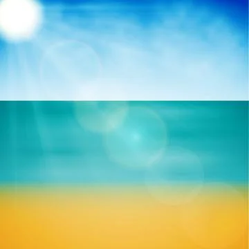 Summer sea beach. Vector background for banners, posters, cards, and much mor Stock Illustration