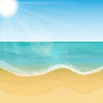 Summer sea beach. Vector background for banners, posters, cards, and much mor Stock Illustration