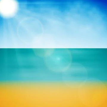 Summer sea beach. Vector background for banners, posters, cards, and much mor Illustrazione stock