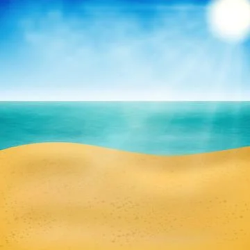Summer sea beach. Vector background for banners, posters, cards, and much mor Stock Illustration