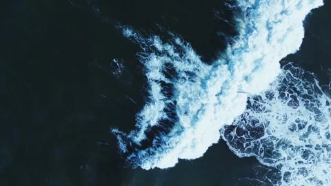 Summer Sea, Blue Sky, Waves, and Surfers Stock Footage 332836182