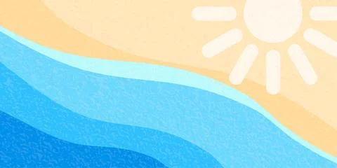 Summer sea, sun beach background. Abstract tropic vector illustration with .. Stock Illustration