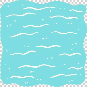 Summer Sea Water Texture Background Illustration Hand Drawn Stock Illustration