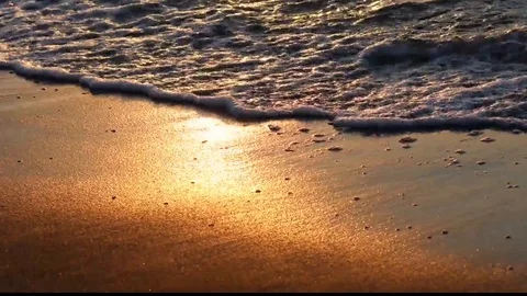 Summer sea waves sunset background Stock Footage 110247126