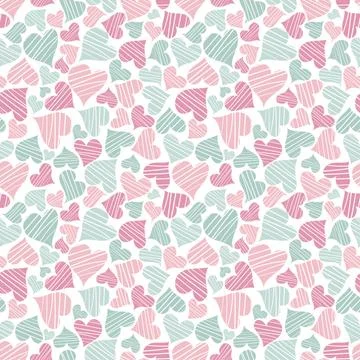Summer seamless background with  hearts Stock Illustration