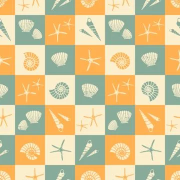 Summer seamless background Stock Illustration