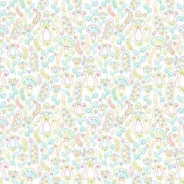 Summer seamless background Stock Illustration