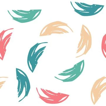 Summer Seamless pattern with abstract ornament. Colorful ink Dry brush. Pastel Stock Illustration
