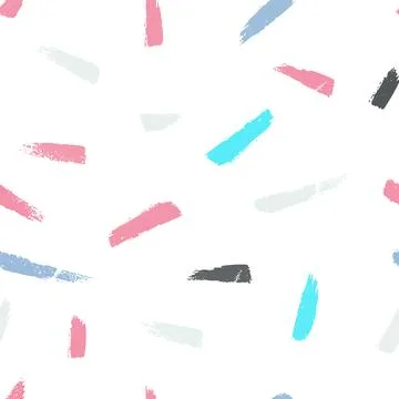 Summer Seamless pattern with abstract ornament. Colorful ink Dry brush. Pastel Stock Illustration