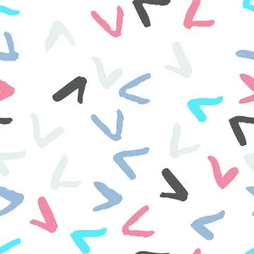 Summer Seamless pattern with abstract ornament. Colorful ink Dry brush. Pastel Stock Illustration