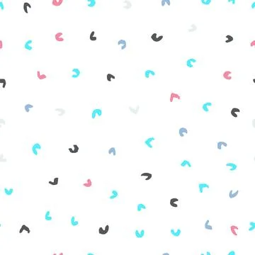 Summer Seamless pattern with abstract ornament. Colorful ink Dry brush. Pastel Stock Illustration