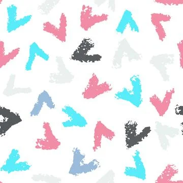 Summer Seamless pattern with abstract ornament. Colorful ink Dry brush. Pastel Stock Illustration