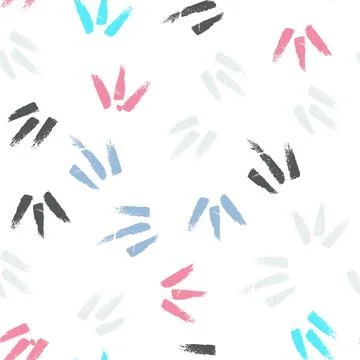 Summer Seamless pattern with abstract ornament. Colorful ink Dry brush. Pastel Illustrazione stock