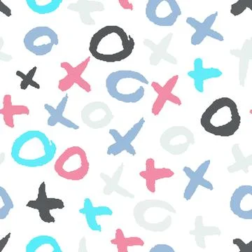 Summer Seamless pattern with abstract ornament. Colorful ink Dry brush. Pastel Stock Illustration