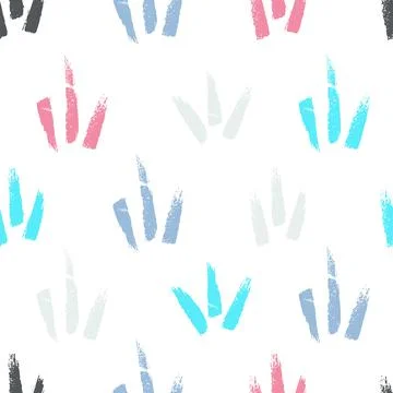 Summer Seamless pattern with abstract ornament. Colorful ink Dry brush. Pastel Stock Illustration
