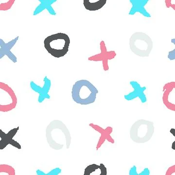 Summer Seamless pattern with abstract ornament. Colorful ink Dry brush. Pastel Stock Illustration