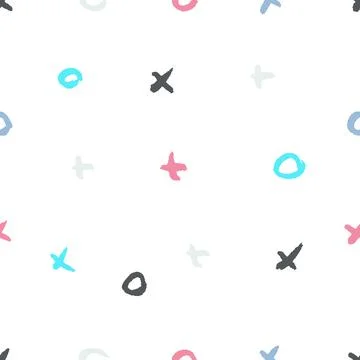 Summer Seamless pattern with abstract ornament. Colorful ink Dry brush. Pastel Stock Illustration