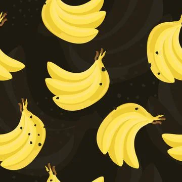 Summer seamless pattern with banana. Stock Illustration