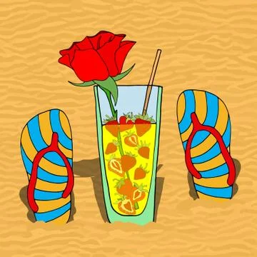 Summer seamless pattern Stock Illustration