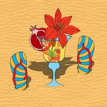 Summer seamless pattern Stock Illustration
