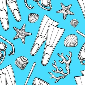 Summer seamless pattern. Stock-Illustration
