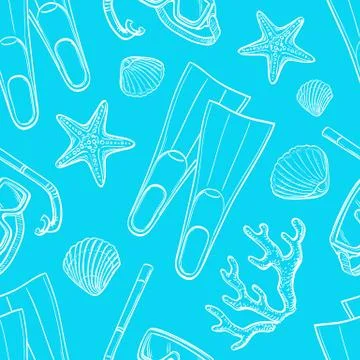 Summer seamless pattern Stock Illustration