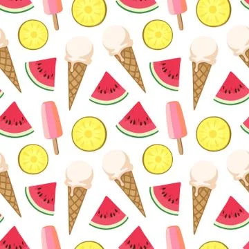 Summer seamless pattern Stock Illustration