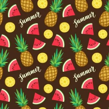 Summer seamless pattern Illustrazione stock