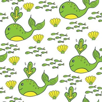Summer seamless pattern Stock Illustration