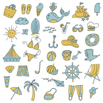 Summer seamless pattern Stock Illustration