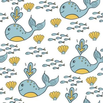 Summer seamless pattern Stock Illustration