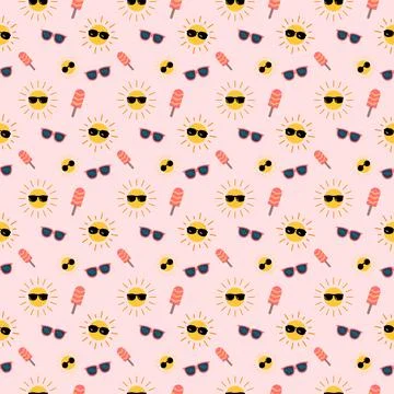 Summer seamless pattern. Summer pattern. beach seamless pattern Stock Illustration