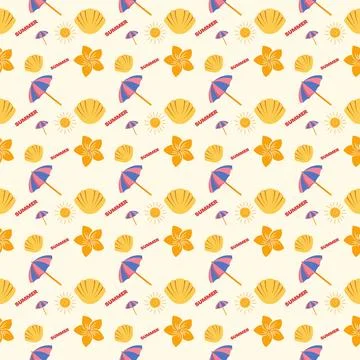 Summer seamless pattern. Summer pattern. beach seamless pattern Stock Illustration