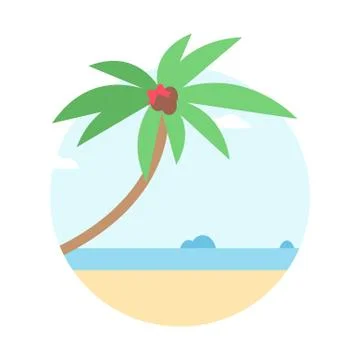 Summer seascape vector Stock Illustration