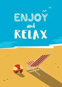 Summer seaside landscape Stock Illustration