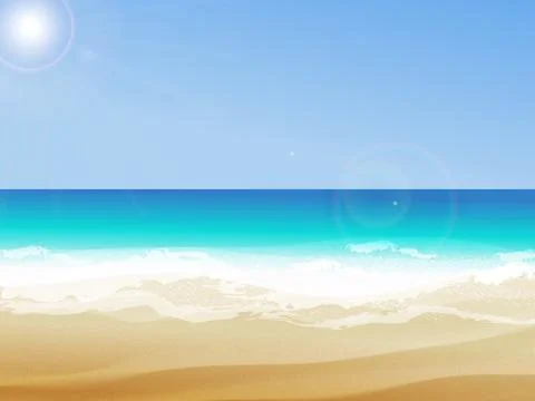 Summer seaside view Stock Illustration