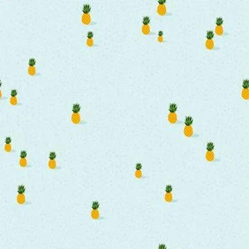 Summer season pineapple pattern background Stock Illustration